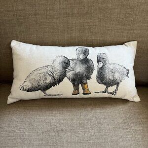 Eric & Christopher Ducklings Ducks Pillow Cotton 8”x15” Decorative USA